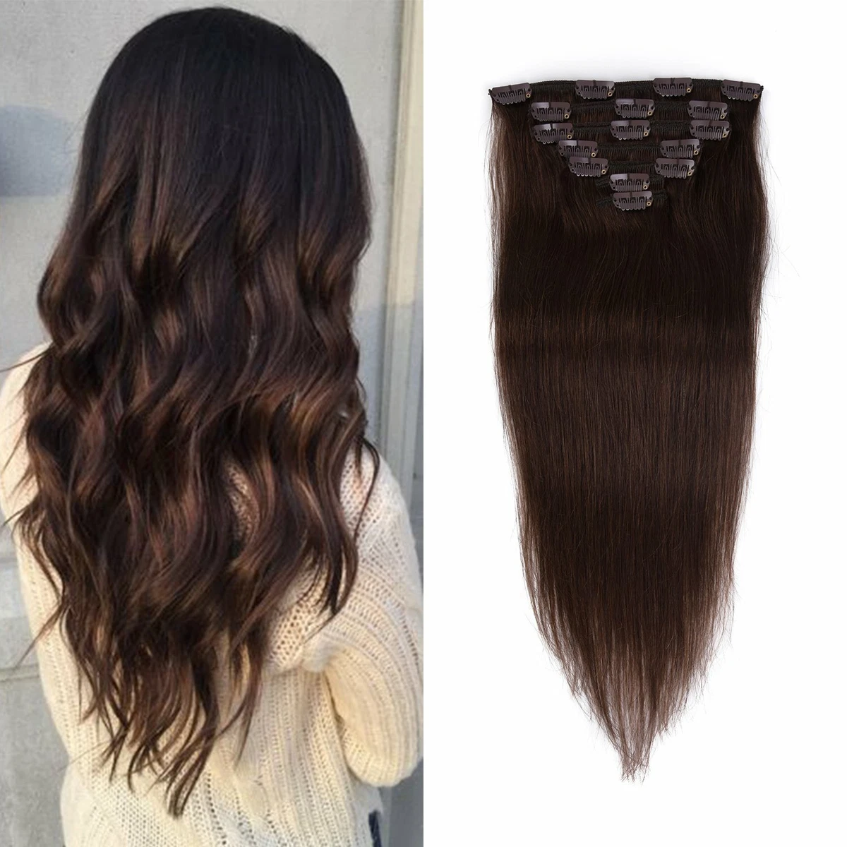 1 inch clip in hair clearance extensions