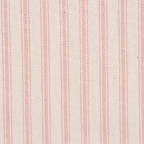Kent Pink Ticking Stripe Fabric Herringbone Curtain Blind Upholstery Cushions - Picture 3 of 7