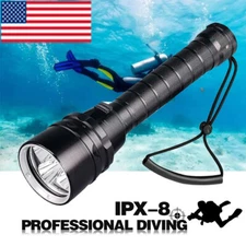 300000LM 5*leds LED Diving Flashlight Scuba Dive Torch Professional Diver Light