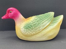 Vintage Celluloid Easter Duck Rattle Toy Made In Japan Figure