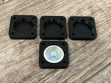4 Pack - Square Mount Adapter Holder Case Enclosure Compatible with Apple Airtag