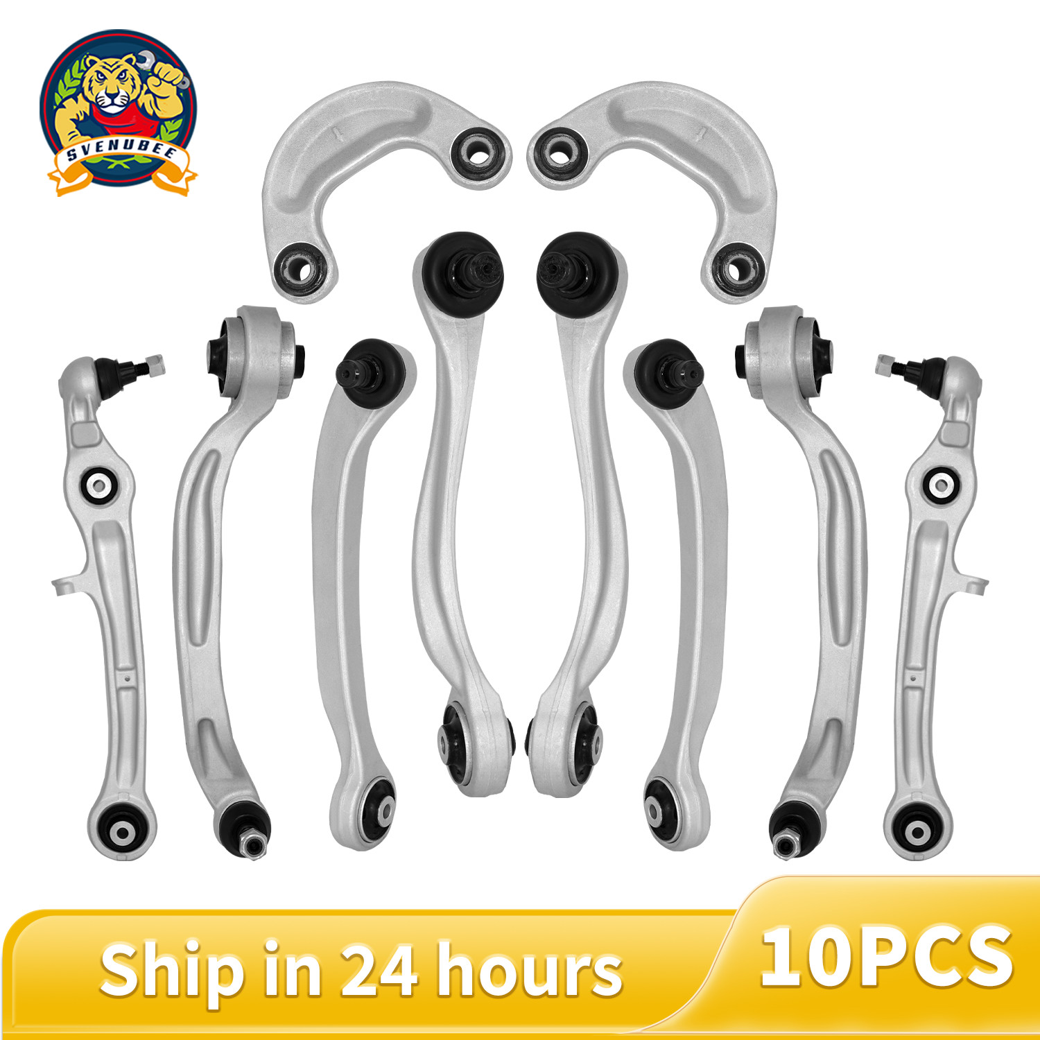 Front Rearward Upper Lower Control Arms for 2004-2019 Bentley Gt Gtc Flying Spur
