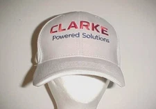 Clarke Powered Solutions Adult Unisex White Beige Black Red Cap One Size New