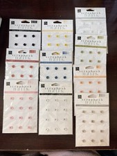 Square Top scrapbook nails - Lot of 10 packs, 12 in each pack