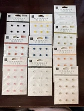 Square Top scrapbook nails - Lot of 10 packs, 12 in each pack