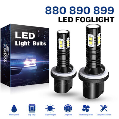 2x High Power 880 899 LED Fog Light Driving Bulbs DRL 8000K Super White ...
