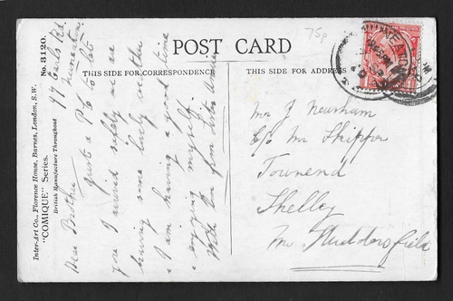 Postcard Comic Donald McGill Inter Art Comique 3120 Marriage Daughter 1920 - Picture 2 of 2