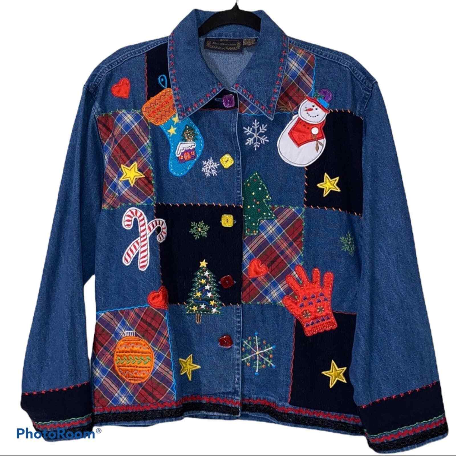 New Direction small women's patchwork applique Ch… - image 1