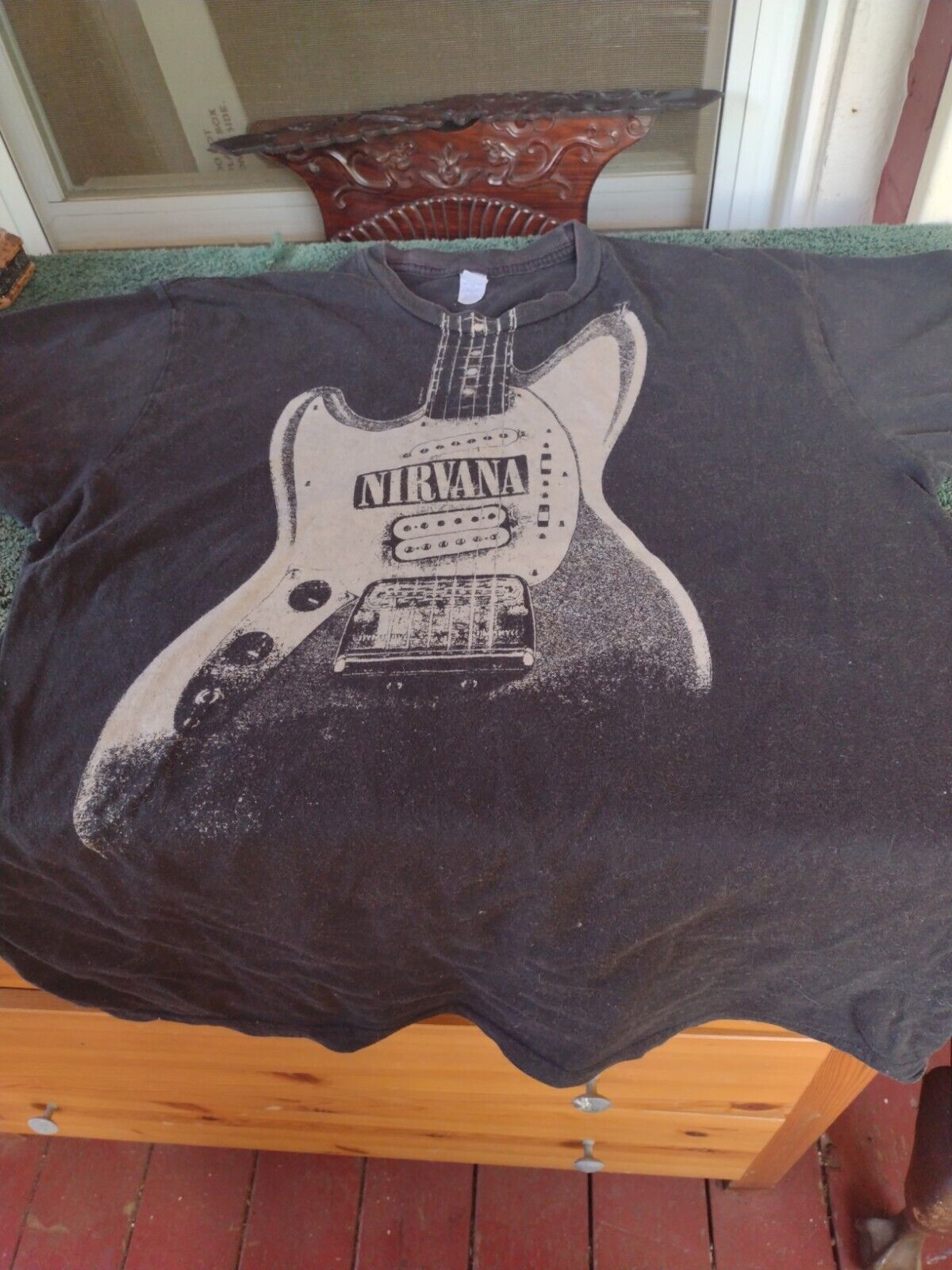 Nirvana Kurt Cobain Fender Jag-Stang Guitar T Shi… - image 1