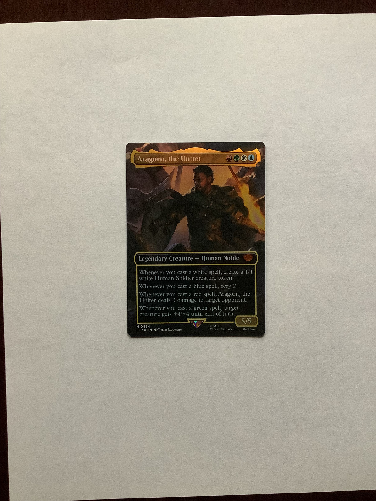 Aragorn, the Uniter MTG The Lord of the Rings Mythic Borderless Foil 434 NM