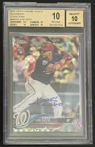 2018 Topps Chrome Update Juan Soto RC X-Fractor Auto #/125 BGS 10/10 WOW