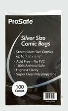200 Comic Bags Sleeves Protections Silver Age Size Clear Comic Books Holders