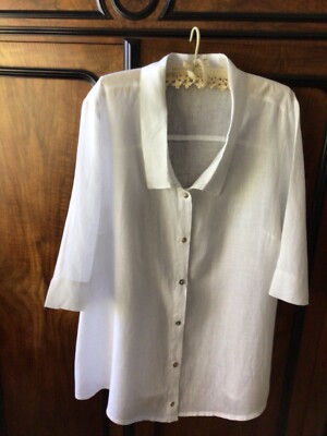 Women's PURE LINEN Fine Quality Shirt Blouse in Excellent Condition! Worn Twice.