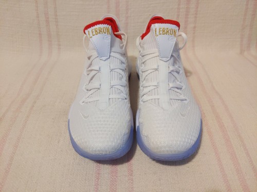 Nike LeBron James 16 Low Draft Night White Red Ice Gold LBJ CI2668 100 Size 8.5 - Picture 3 of 12