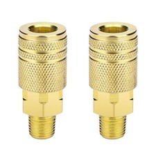 2 Packs 1/4" NPT M-Style Quick Connect Air Hose Fittings High Flow Industrial...