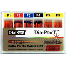 Endodontic Dia-Pro T Gutta Percha Points By Diadent 60/Pack 