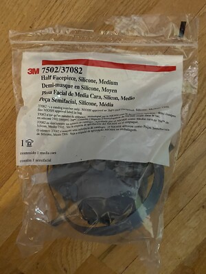 NEW 3M Air  Mask Half Face Respirator Facepiece 7502 Medium Med 3M NEW Reusable