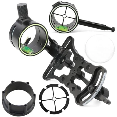 Archery Bow Sight Compound 1 Pin 4X 6X 8X Lens Single Pin 0.019" Adjustable Hunt - Bild 1 von 4