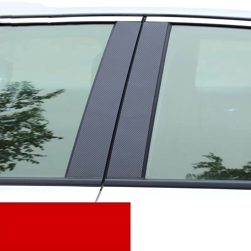 4PCS Carbon Fiber Window Pillar Posts Cover Decal Fits For Peugeot 307 2001-2008 — 第 4/4 张图片