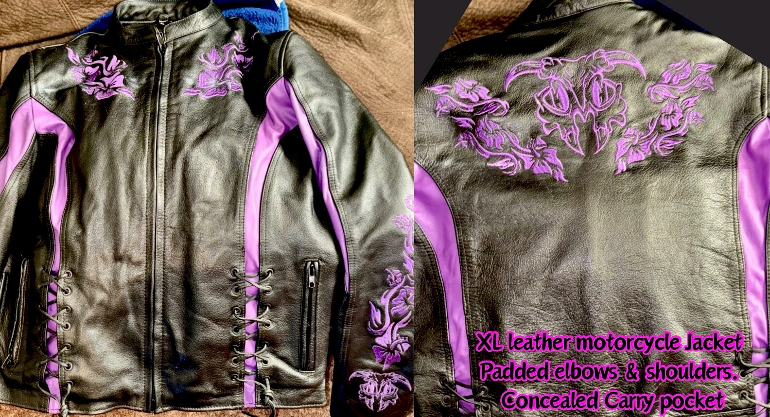 Motorcycle Leather Jacket - image 1