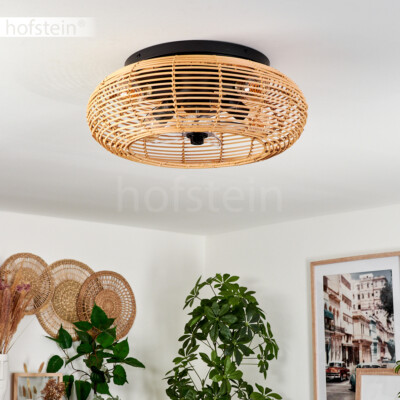 Decken Ventilator Lampe Wohn Schlaf Zimmer Raum Flur Leuchte Bambus  Lichteffekt | eBay.de