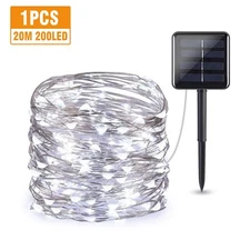 100-300 LED Solar String Fairy Lights Garden In/Outdoor Party Xmas Decor Lamp US