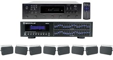 Technical Pro 6 Zone Home Theater Bluetooth Receiver 8 6.5" Black Speakers EQ