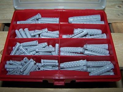 129 tlg Fischer SX Dübel sortiment in Box 5mm 6mm 8mm 10mm 12mm DIY Nylon
