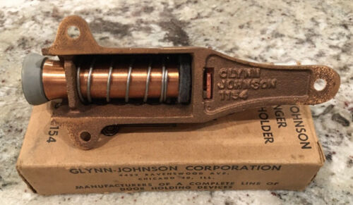 NOS / NEW OLD STOCK Glynn-Johnson Copper Foot Plunger Door Stop - #1154 NICE!!!! - Picture 5 of 7