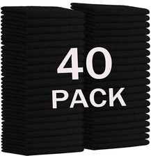 MRD's Home 12" x 12" Black Microfiber Cleaning Cloth,40Pack Multi-P... Fast Ship