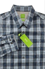 HUGO BOSS C BRIAR Plaid Shirt Multi Color Men's XL MODERN FIT Retail $125