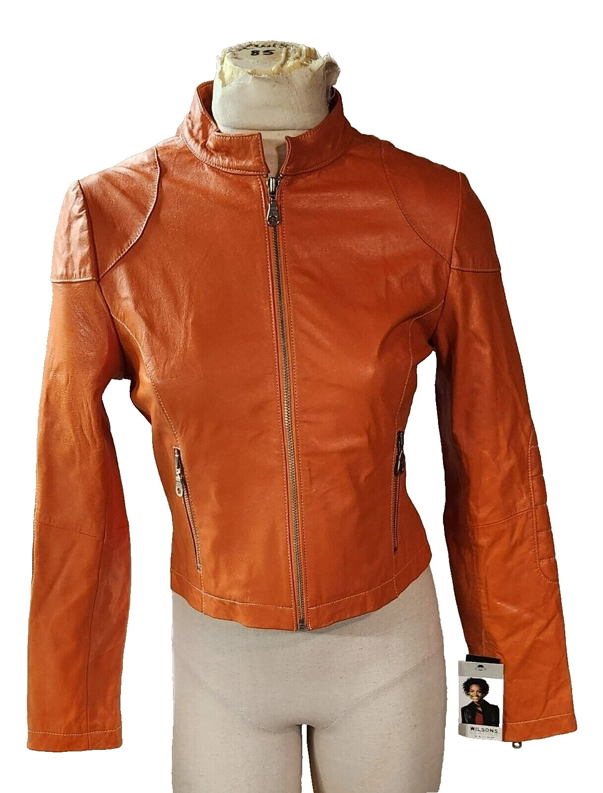 Wilsons Leather Motorcycle Jacket Solid Coats, Jackets & Vests for Women