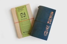 Traveler's Factory KYOTO Edition Leather Cover Limited Traveler's notebook blue