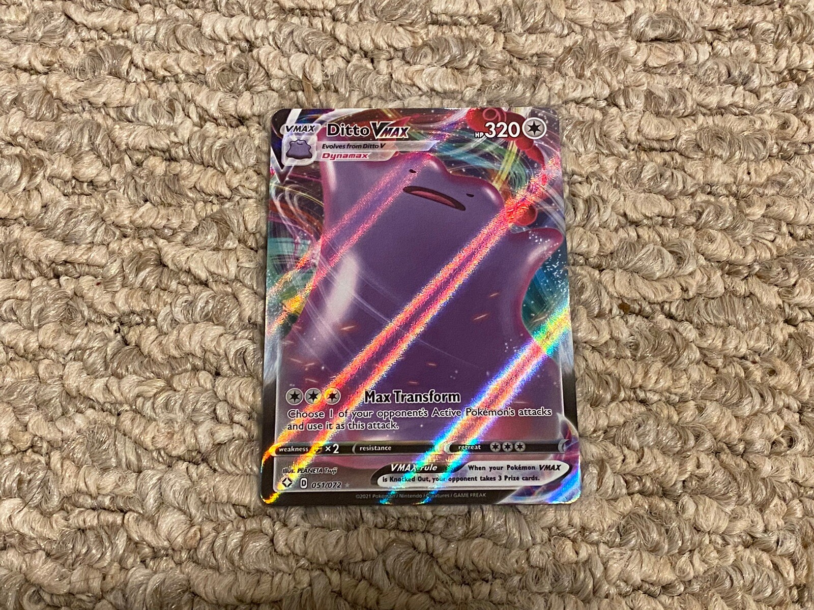 Shining Fates Ditto VMAX 051/072 Full Art Ultra Rare Pokémon TCG NM/M