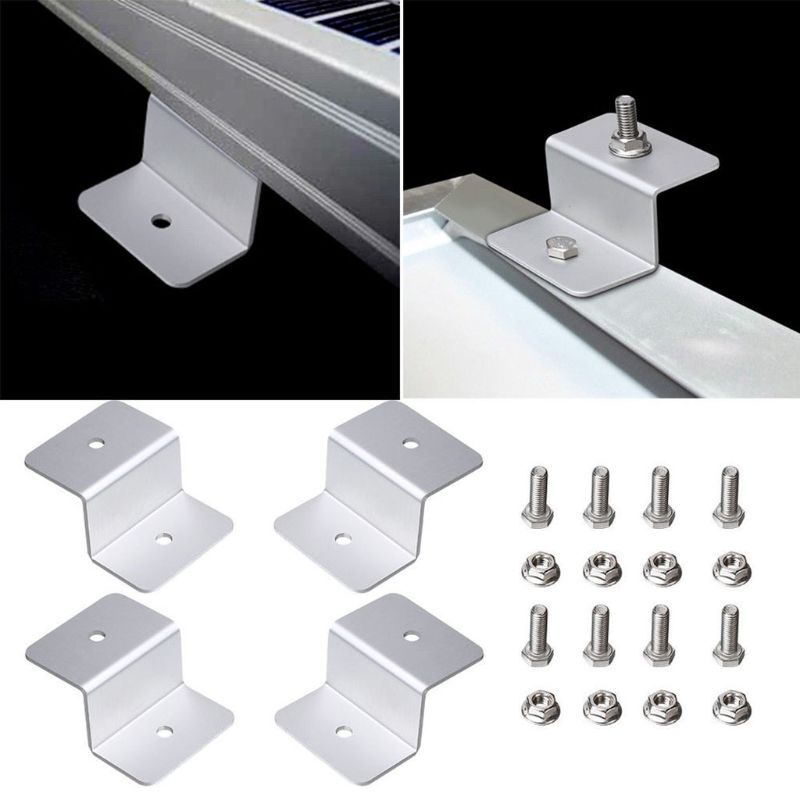 Solar Panel Aluminum Mount Side Bracket Ground Power Station Holder Type Stand