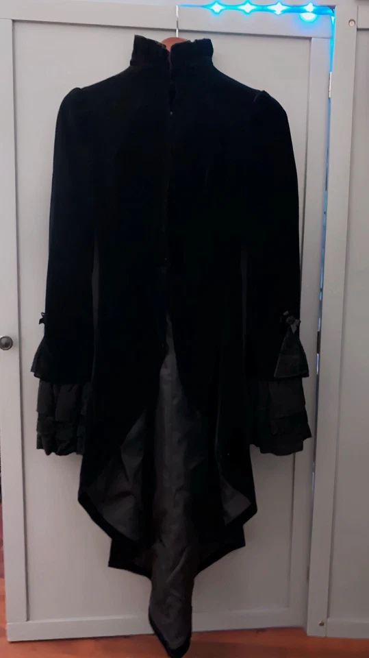 RARE Punk Rave EGA Lolita Velveteen Coat Sz S Japan Style - Image 3 of 4