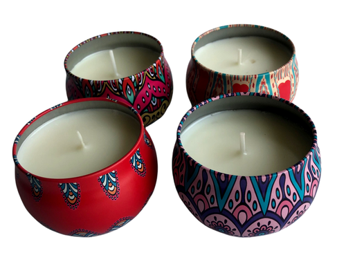 4 Cans Scented Candles Gift Set Aromatherapy Bath Relaxation Spa Yoga Holiday US - Picture 5 of 5