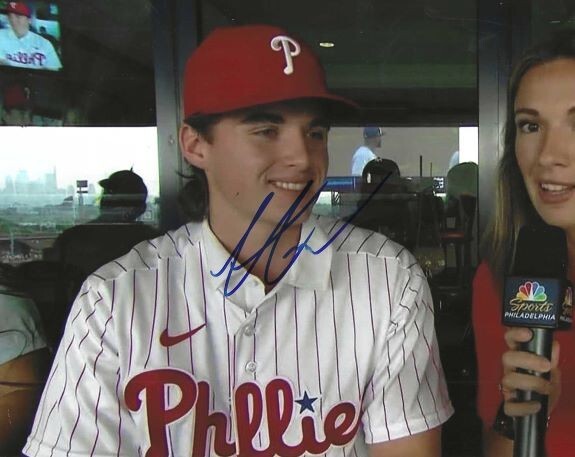 Aiden Miller Autographed Signed Philadelphia Phillies 8x10 AIDAN MILLER photo - w/COA 
