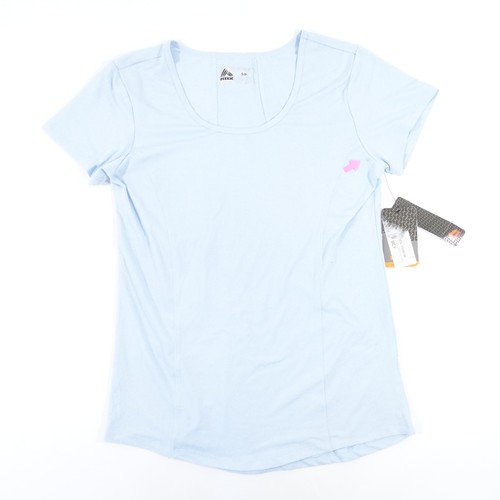 BOSS - T-shirt en coton mélangé à la finition peau de pêche - Bleu foncé