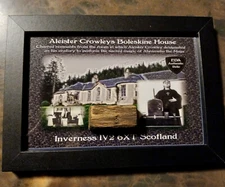 Aleister Crowley Boleskine House Burnt Wood Relic Scotland Haunted Item W/COA