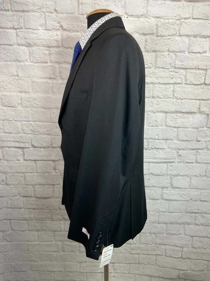 Новый IZOD мужской черный полоски Athletic Fit костюм Sport пальто Blazer куртка размер 42S - Изображение 4 из 4