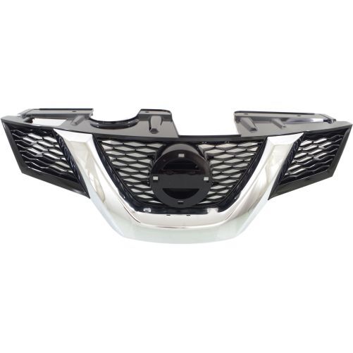 Sherman 1662D-99Q-0 Grille Assembly Painted Black For 2014-2015 Nissan Rogue
