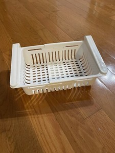 Milaski Fridge Drawer Organizer Retractable Fridge Shelf White