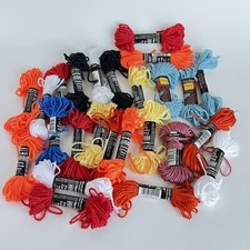 Vtg Needloft Plastic Canvas Yarn-Lot of 25 Skeins Various Colors Some Partial