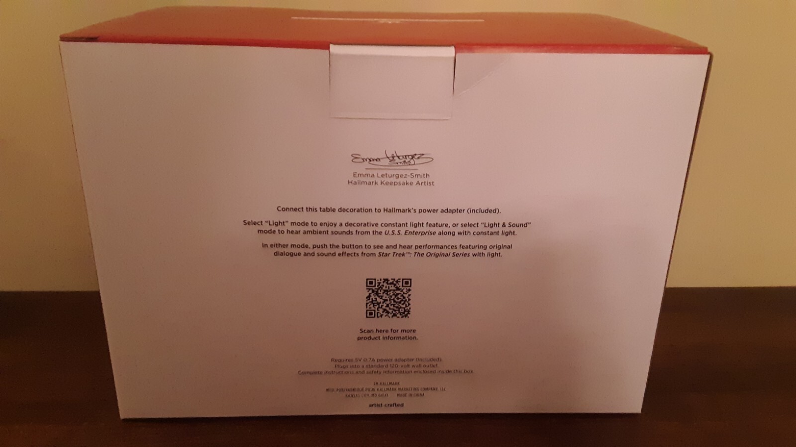 Star Trek U.S.S. Enterprise NC-1701 Hallmark Christmas Table Decoration 2023 NIB