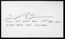 Frederick Ferguson signed autograph 3x5 index card Vietnam MOH Army W062