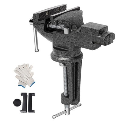 Universal Table Vise Home Vise Clamp-on Portable Benches Clamp 360 Swivels Base