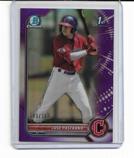 2022 Bowman Chrome Jose Pastrano Purple Refractor #'d 143/250
