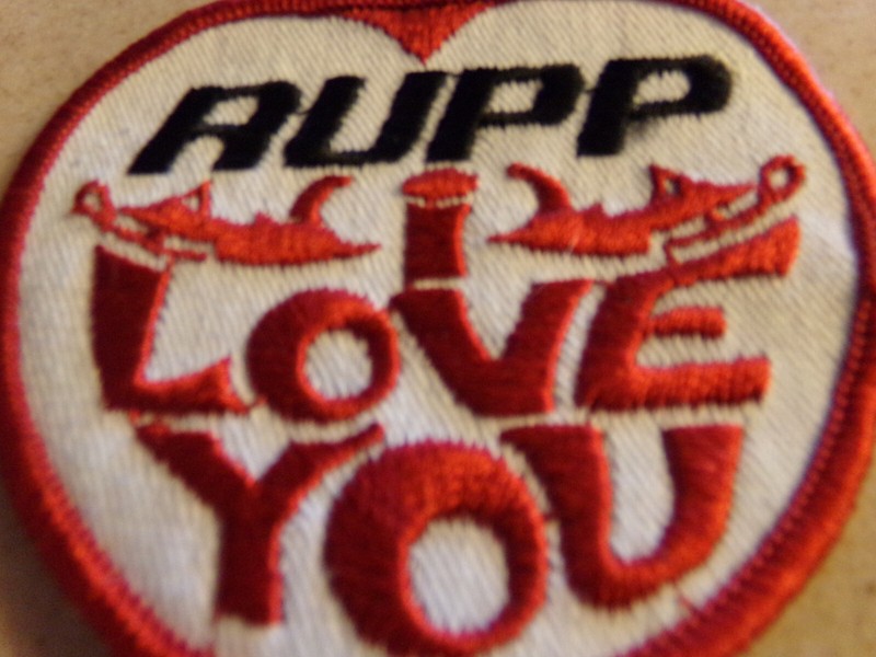 OLDER PATCH RUPP I LOVE YOU, RED, WHITE AND BLACK APPRO. 3/1/2" ACROSS