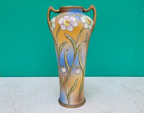 Nippon Royal Kinjo Vase HAIFISCHHAUT Salzglasur Jugendstil japanisches Porzellan